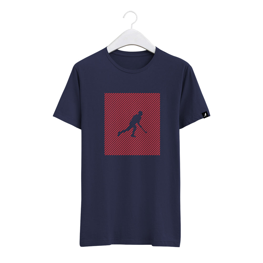 Navy Tee Red Square